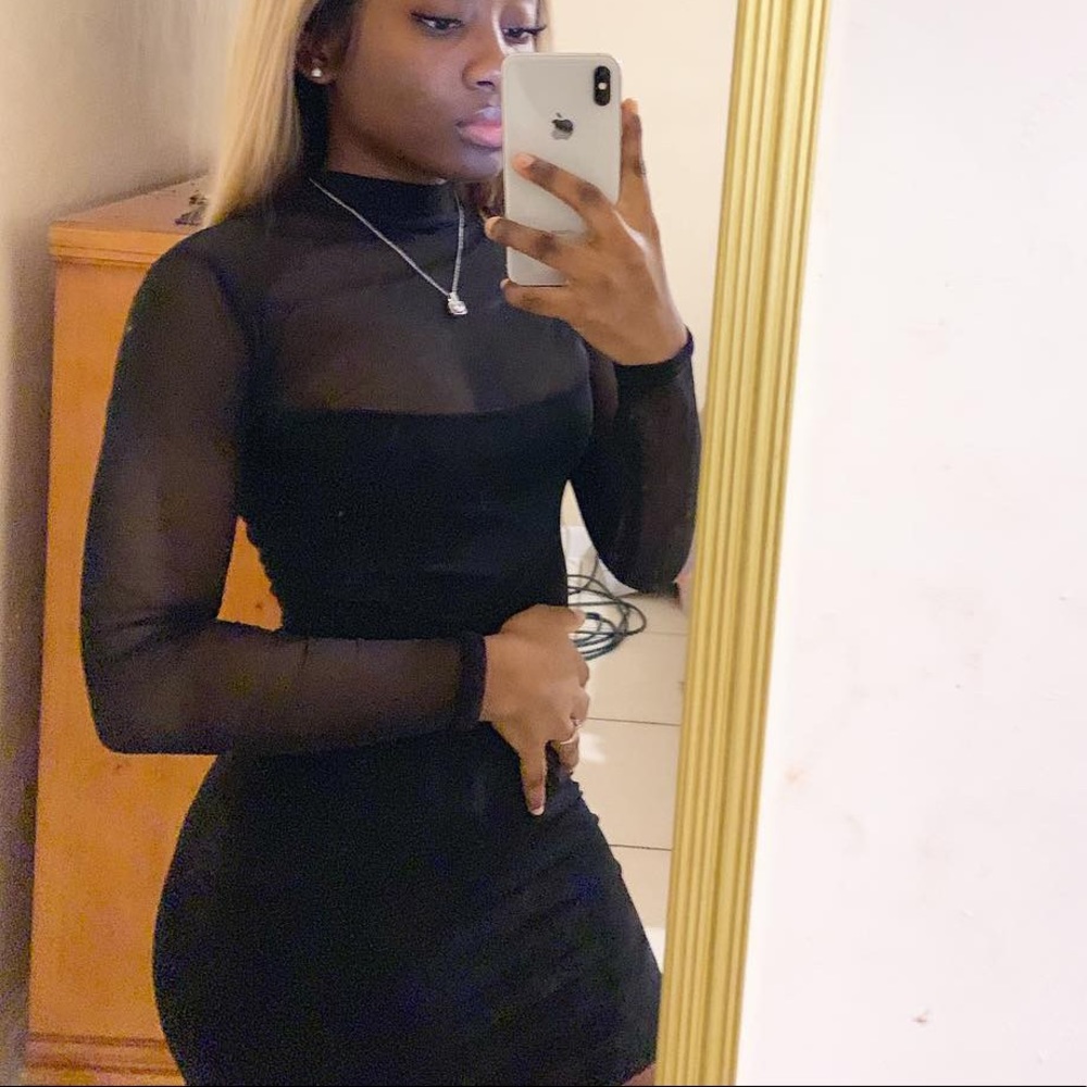 1 HOUR FLASH SALE Black Mesh Dress
